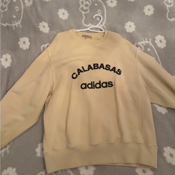 Mens Cream Colored Calabasas Adidas Nude Off White Colored Sweater - Picture 1 of 6